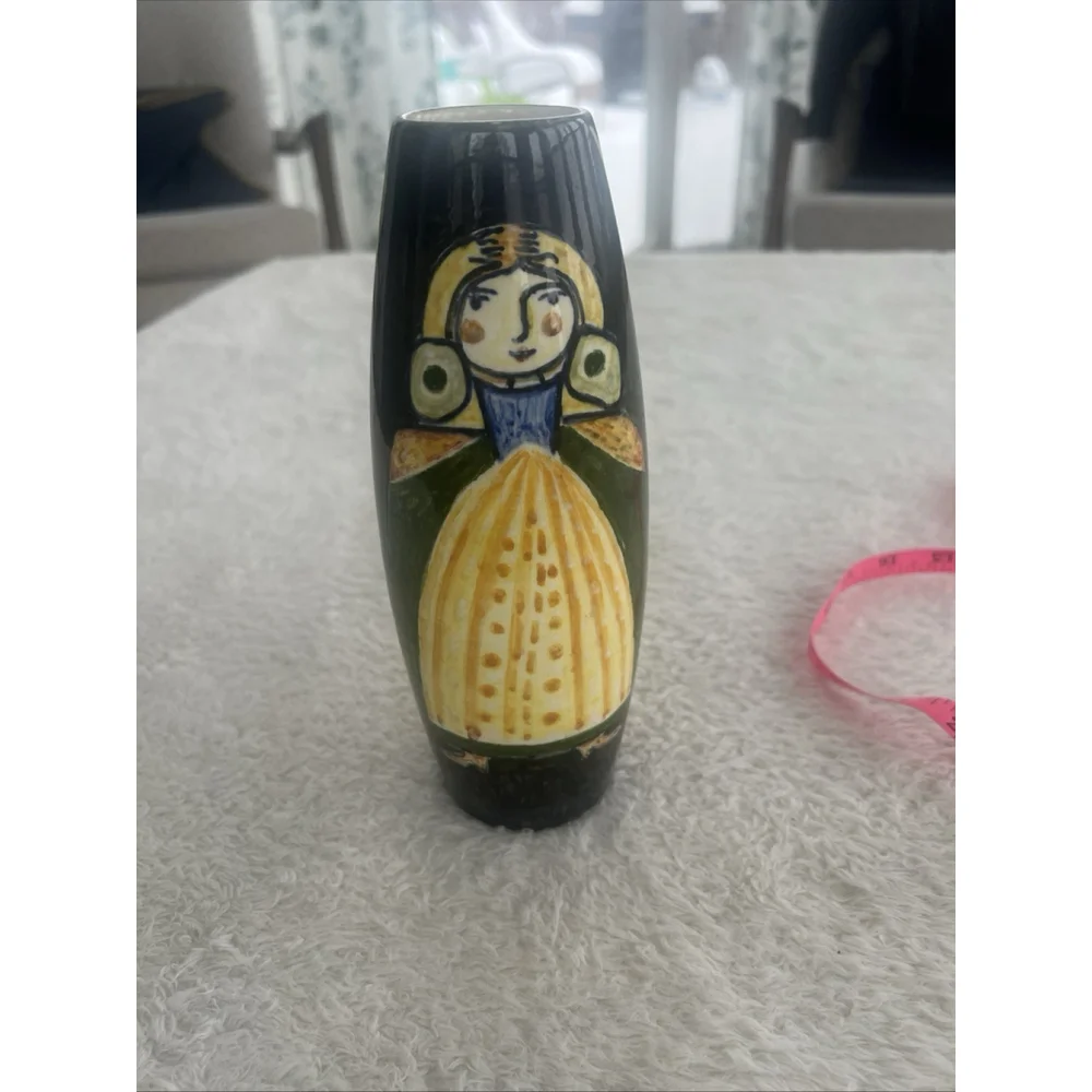 Rare 1969 San Marino Ceramica Titano Hand Painted 9” Day of Dead Vase AD Signed
